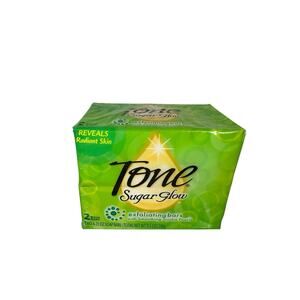 Tone Sugar Glow Exfoliating Bar Soap Duo 2pk‎ Discontinued 8.5oz Sealed